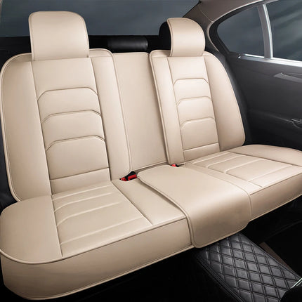 Housses de Siège de Voiture Universelles 5 Places – Style Professionnel Simple – Confortables et Durables pour Toutes les Saisons – Adaptées à la Plupart des Véhicules – Cuir Artificiel – Mousse PE Rembourrée