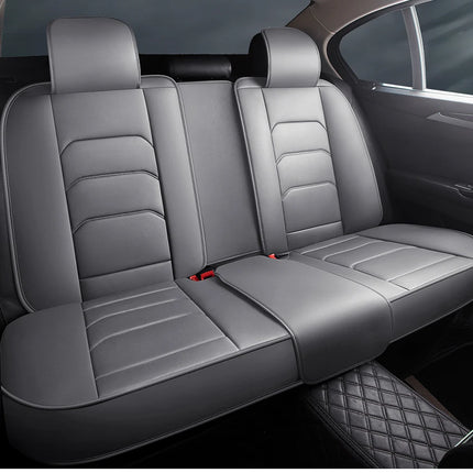 Housses de Siège de Voiture Universelles 5 Places – Style Professionnel Simple – Confortables et Durables pour Toutes les Saisons – Adaptées à la Plupart des Véhicules – Cuir Artificiel – Mousse PE Rembourrée