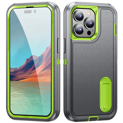 Coque Étui Anti-Choc Militaire à 3 Couches avec Support Kickstand | Pour iPhone 17 Pro Max, 16 15 14 13 12 11 Pro Max Plus etc | Protection Lourde PC + TPU