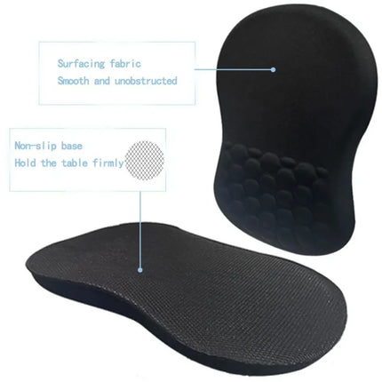 Repose-Poignet Ergonomique – Tapis de Souris avec Support de Poignet Confortable – Coton Mémoire Haute Élasticité – Antidérapant – Silicone Durable – Taille 30×20×2,5 cm – Pour Ordinateur Portable et Bureau