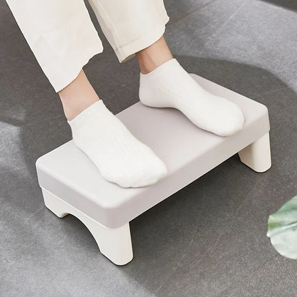 Repose-Pieds Ergonomique en PP pour Bureau – Confortable et Peu Encombrant – Convient Sous le Bureau, au Travail, sur le Canapé et à l'Étude – Rembourré – Rotatif – Coloris Blanc, Gris, Bleu – Plastique Durable