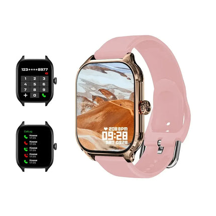 Montre Connectée H9 - 2,01" HD - Appels, Fréquence Cardiaque, 100+ Modes de Sport - Étanche - Homme / Femme