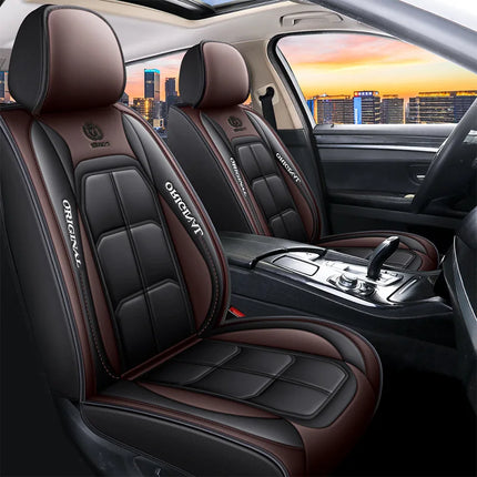 Housse de siège tout compris, Housse de Siège Auto Universelle en Cuir – Entièrement en Cuir – Toutes Saisons – Mousse PE Rembourrée – Disponible à l'Unité ou par Paire entièrement en cuir, housse de coussin universel toutes saisons
