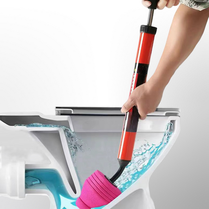Déboucheur Toilette à Haute Pression - Pompe à Air Puissante et Réutilisable - Outil de Plomberie avec Poignée Ergonomique - Pour WC, Lavabos et Canalisations