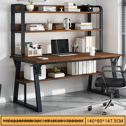 Bureau d’Ordinateur Multifonctionnel pour Chambre à Coucher – Simple et Élégant – Avec Bibliothèque Intégrée et Bureau d’Écriture – Style Modern Minimalism – Bois Durable – Poids 25 kg – Idéal pour Étude, Maison, Bureau