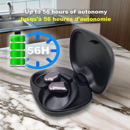 Écouteurs Open Ear Sanag C16S Conduction Osseuse - Bluetooth 5.4, 56h Autonomie, HiFi, IPX7, Confort Léger pour Sport et Bureau
