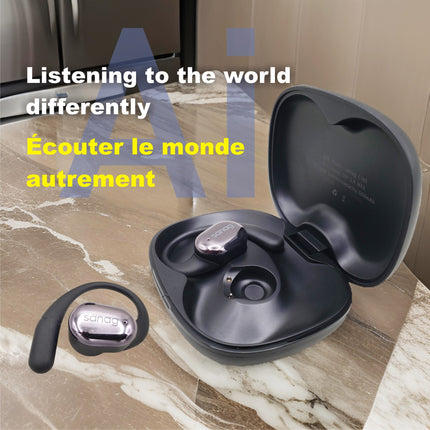 Écouteurs Open Ear Sanag C16S Conduction Osseuse - Bluetooth 5.4, 56h Autonomie, HiFi, IPX7, Confort Léger pour Sport et Bureau