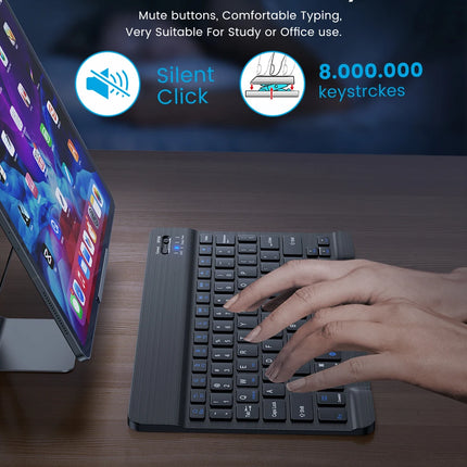 Clavier Sans Fil Bluetooth 78 Touches – Mini Clavier Portable Compatible Android, iOS, Windows, iPad, Tablette et PC