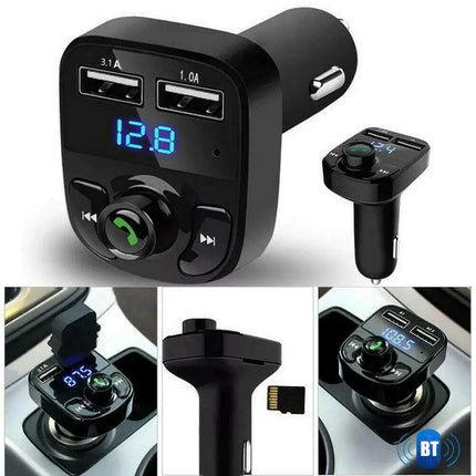 Émetteur FM Bluetooth 5.0 Voiture - Double USB 3.1A - Charge Rapide - Affichage Numérique - Kit Mains-Libres