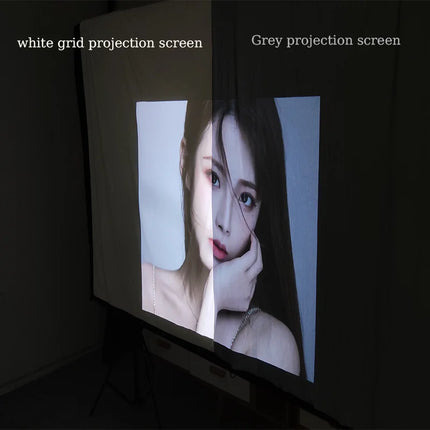 Écran de Projection Anti-Lumière 16:9 - Toile Réfléchissante Portable 60 à 133 Pouces - Grille Blanche Haute Définition 4K - Gain x2.5
