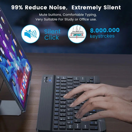 Clavier Sans Fil Bluetooth 78 Touches – Mini Clavier Portable Compatible Android, iOS, Windows, iPad, Tablette et PC