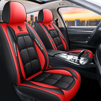 Housse de siège tout compris, Housse de Siège Auto Universelle en Cuir – Entièrement en Cuir – Toutes Saisons – Mousse PE Rembourrée – Disponible à l'Unité ou par Paire entièrement en cuir, housse de coussin universel toutes saisons