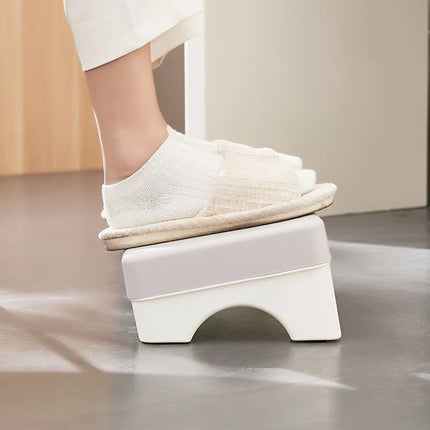 Repose-Pieds Ergonomique en PP pour Bureau – Confortable et Peu Encombrant – Convient Sous le Bureau, au Travail, sur le Canapé et à l'Étude – Rembourré – Rotatif – Coloris Blanc, Gris, Bleu – Plastique Durable