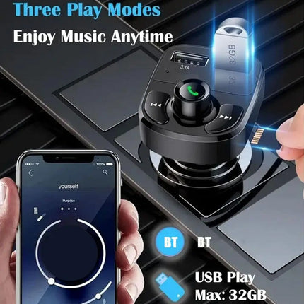 Émetteur FM Bluetooth 5.0 Voiture - Double USB 3.1A - Charge Rapide - Affichage Numérique - Kit Mains-Libres