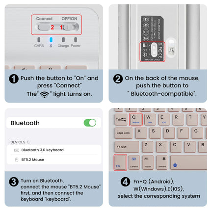 Clavier Sans Fil Bluetooth 78 Touches – Mini Clavier Portable Compatible Android, iOS, Windows, iPad, Tablette et PC