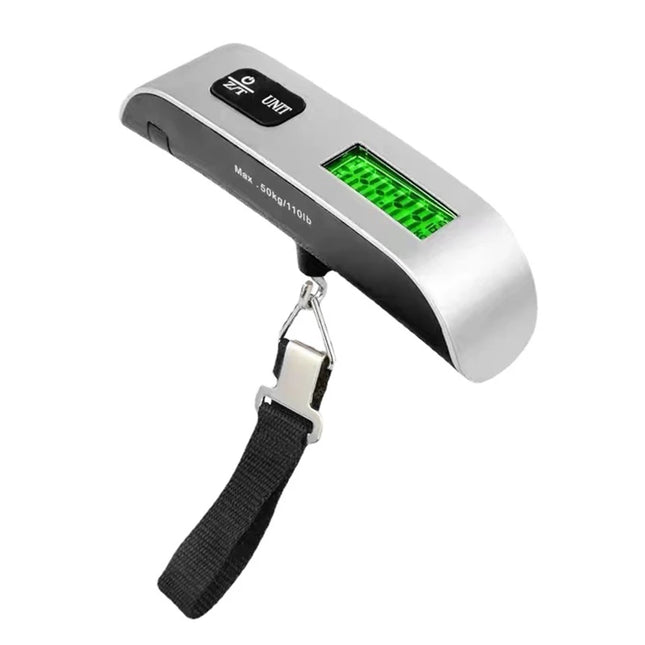 Balance de Voyage Portative 50 kg – Pèse-bagage Numérique avec Écran LCD Rétroéclairé Bleu – Précision 50 g – Conversion d’Unités (kg/lb/°C/°F) – Fonction Tare – Certifiée CE – Modèle DZC-T8