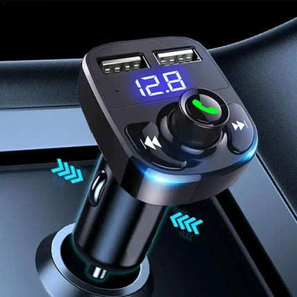 Émetteur FM Bluetooth 5.0 Voiture - Double USB 3.1A - Charge Rapide - Affichage Numérique - Kit Mains-Libres