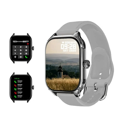 Montre Connectée H9 - 2,01" HD - Appels, Fréquence Cardiaque, 100+ Modes de Sport - Étanche - Homme / Femme