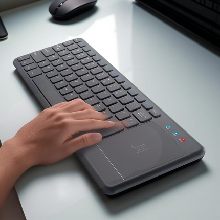 Clavier Sans Fil avec Pavé Tactile Intégré 2.4G – 78 Touches Compactes, Léger et Durable pour Laptop, Ordinateur, Smart TV et Tablette