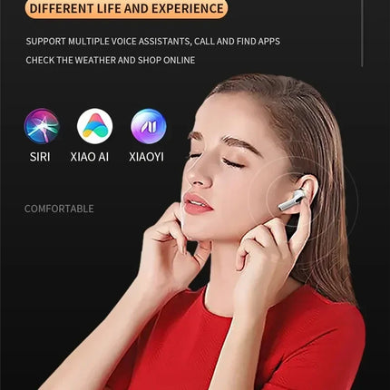 Écouteurs PRO 4 Bluetooth TWS 5.0 Mini Invisibles, Micro Intégré, pour iOS/Android, Sport, Jeu, Course à Pied