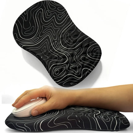 Repose-Poignet Ergonomique – Tapis de Souris avec Support de Poignet Confortable – Coton Mémoire Haute Élasticité – Antidérapant – Silicone Durable – Taille 30×20×2,5 cm – Pour Ordinateur Portable et Bureau