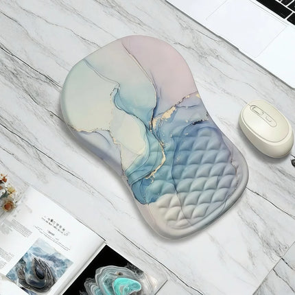 Repose-Poignet Ergonomique – Tapis de Souris avec Support de Poignet Confortable – Coton Mémoire Haute Élasticité – Antidérapant – Silicone Durable – Taille 30×20×2,5 cm – Pour Ordinateur Portable et Bureau