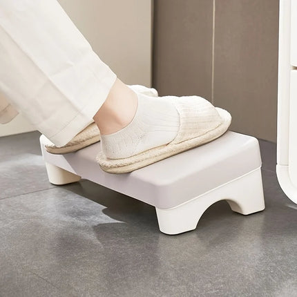 Repose-Pieds Ergonomique en PP pour Bureau – Confortable et Peu Encombrant – Convient Sous le Bureau, au Travail, sur le Canapé et à l'Étude – Rembourré – Rotatif – Coloris Blanc, Gris, Bleu – Plastique Durable