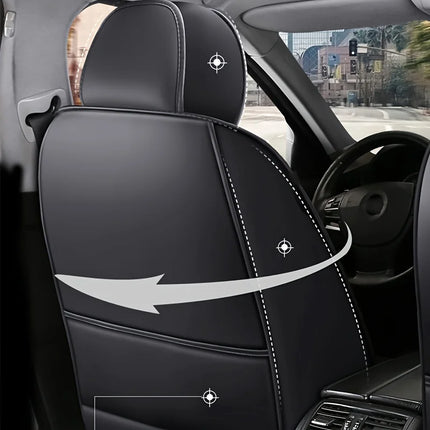Housse de siège tout compris, Housse de Siège Auto Universelle en Cuir – Entièrement en Cuir – Toutes Saisons – Mousse PE Rembourrée – Disponible à l'Unité ou par Paire entièrement en cuir, housse de coussin universel toutes saisons