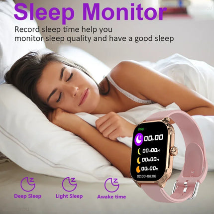 Montre Connectée H9 - 2,01" HD - Appels, Fréquence Cardiaque, 100+ Modes de Sport - Étanche - Homme / Femme
