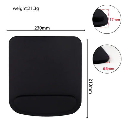 Tapis de Souris Ergonomique Eva – Repose-Poignet Intégré – Confortable – Antidérapant – Pour Gaming, Bureautique, Ordinateur Portable – Accessoire de Bureau – Couleur Unie – Caoutchouc Durable