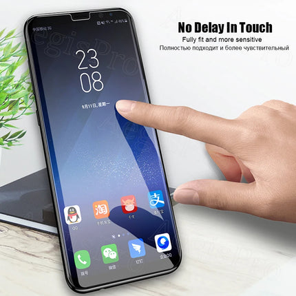 Lot de 2 Protecteurs d'Écran en Verre Trempé 9H – UV Full Glue 3D HD Clear – Compatible Samsung Galaxy S10 à S26 Plus Ultra et Note8 à Note20 Plus Ultra – Bord 5D Curved – Anti-Empreintes – Support Capteur d'Empreintes