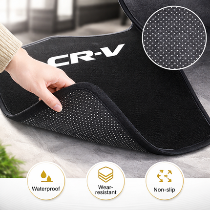 Tapis de Sol Automobile Honda CRV – Lot de 4 Pièces (2 Avant + 2 Arrière) – Tapis de Pieds en Caoutchouc Néoprène – Antidérapant – Imperméable – Facile à Nettoyer – Universel pour Voiture, SUV et Camion – Design Imprimé Élégant