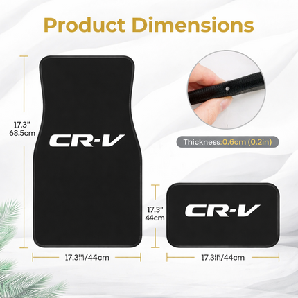 Tapis de Sol Automobile Honda CRV – Lot de 4 Pièces (2 Avant + 2 Arrière) – Tapis de Pieds en Caoutchouc Néoprène – Antidérapant – Imperméable – Facile à Nettoyer – Universel pour Voiture, SUV et Camion – Design Imprimé Élégant