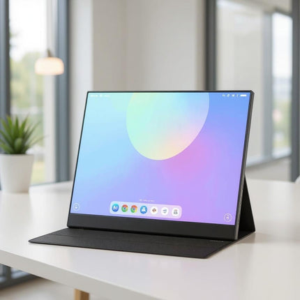 Écran Portable 4K 15,6" Moniteur USB-C/HDMI Couleurs 100% sRGB IPS, Luminosité 500 nits Parfait pour Mac/PC/Smartphone Gamers (Switch/PS5/Raspberry Pi) Télétravail