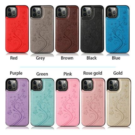 Étui Portefeuille iPhone avec Embrochure Papillon, Support Magnétique et Porte-Cartes | Pour iPhone 16 Pro Max 16e 15 14 13 12 11 SE2 X XR XS 8 7 Plus