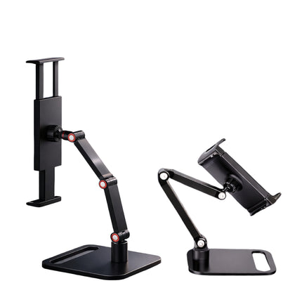 Support de Bureau pour Écran Portable  – Bras d’écran unique réglable en métal 3 sections, fixation par serrage sans outil pour bureau, maison ou gaming