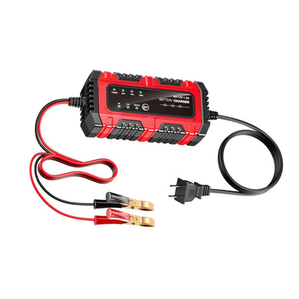 Chargeur de Batterie 6V/12V 1,5A – Mainteneur Automatique pour Moto, Voiture, Bateau – Tender Intelligent avec Protection Surchauffe et Court-Circuit – Technologie de Régénération par Impulsions – Tension Entrée 100-240V