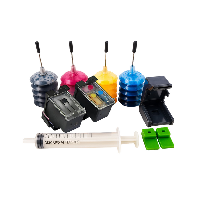 Cartouche d'Encre Rechargeable Vilaxh HP62XL - Compatible HP Envy 5540, 5640, 7640, 5740, etc. - Haute Qualité