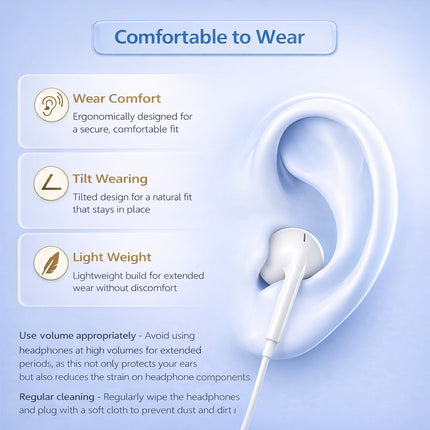 Écouteurs Filaire Type-C & Lightning Compatibles iPhone 8 à 17 Pro Max | Casque Intra-auriculaire avec ANC pour iPad, MacBook