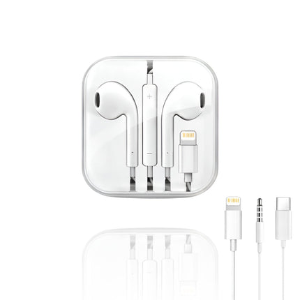 Écouteurs Filaire Type-C & Lightning Compatibles iPhone 8 à 17 Pro Max | Casque Intra-auriculaire avec ANC pour iPad, MacBook