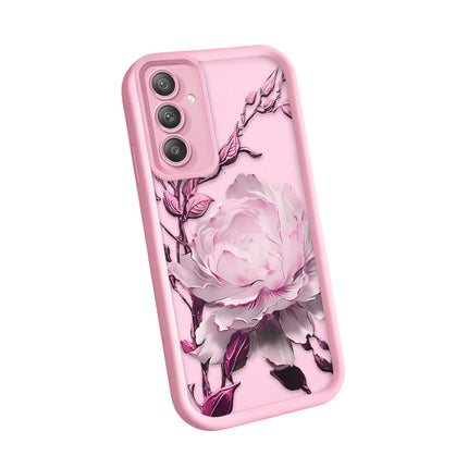Coque Silicone Étui Antichoc Motif Fleur Blanche et Rose | Poche pour Samsung Galaxy A14, A15 A25 A54 5G, S21, S23, S24 Plus, S25 | Protection Complète Élégante