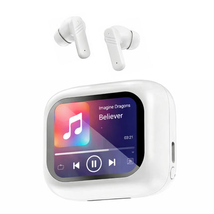 Écouteurs Bluetooth 5.4 avec ANC 35dB, Écran Tactile, IPX5 et HIFI Stéréo pour Sport Gaming et appels