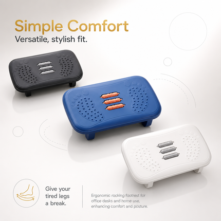 Repose-Pieds à Bascule pour Sous le Bureau – Repose-Jambes Ergonomique – Planche d’Équilibre – Tabouret Confortable pour Bureau, Maison et Étude – Plastique Durable – Assemblage Simple