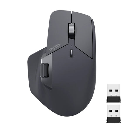 Souris Sans Fil Multi-Appareils Ergonomique MT760L/MT760M – 4000 DPI – Capteur Laser – 11 Boutons Programmables – Batterie 90 Jours – Recharge USB-C – Technologie M+ Cross-Computer – Charge Sans Fil Qi Compatible